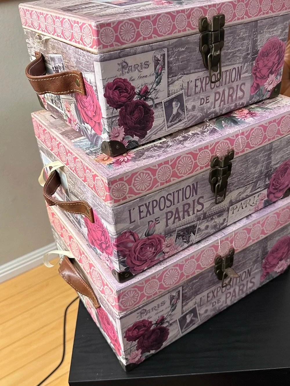 Paris Decorative Storage Boxes – Set of 3